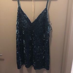 Dark Green Blue Velvet Dress (Never Worn)